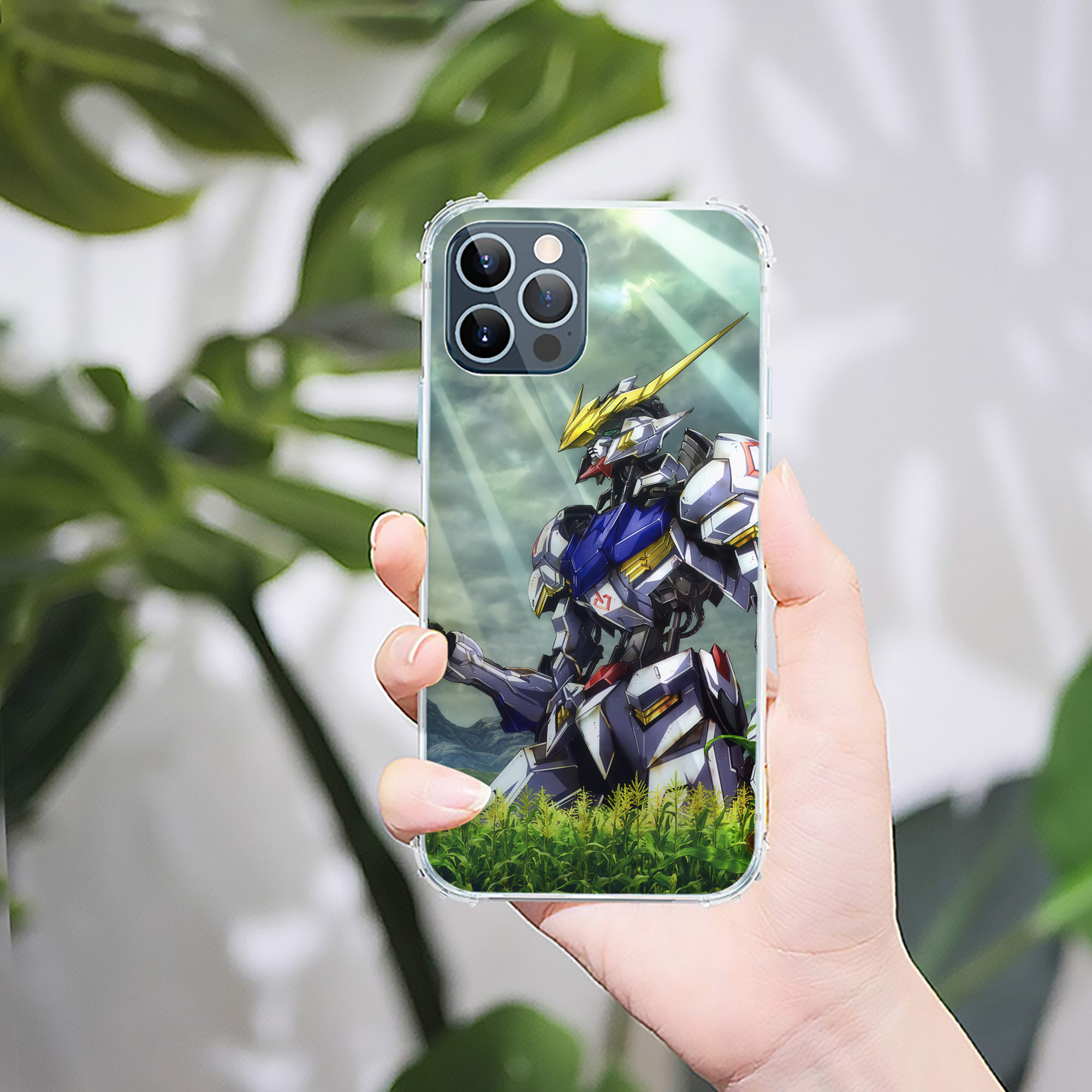 （画像用） 機動戦士ガンダム Mobile Suit Gundam 【iPhone 12シリーズ対応】透明スマホケース（クリアソフトケース）